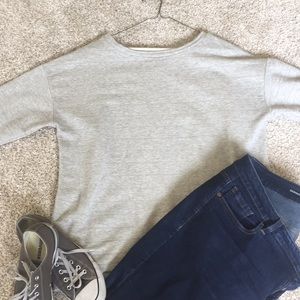 Three Quarter Length Sleeve Sweatshirt